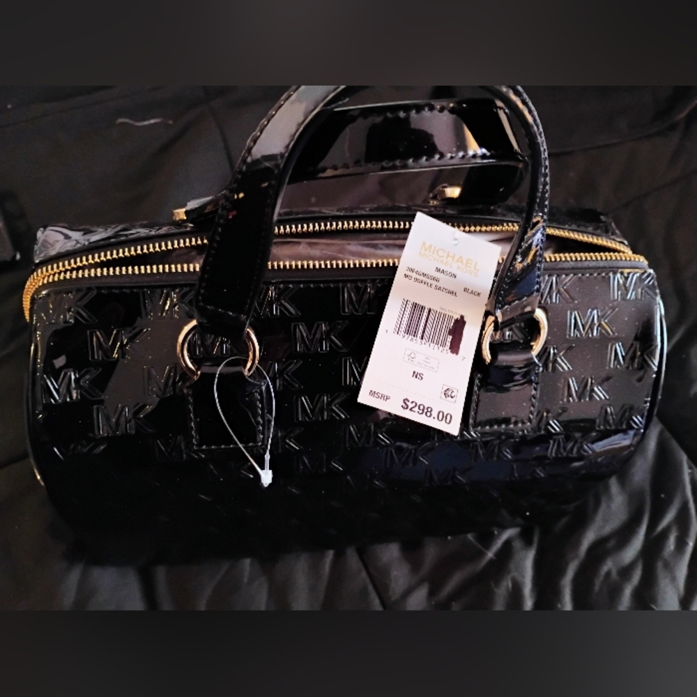 Michael Kors Black Patent Leather Handbag